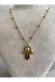 Fatma Mother Hand Steel Necklace - 3