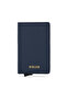 Pietro Italian Leather Popup Card Holder Navy Blue