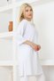 Women's White Oversize Tunic T-Shirt – Half Sleeve, Round Neck, Relaxed Fit - 7