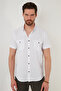 Buttoned Collar 100% Cotton Slim Fit Pocket Shirt Men's Shirt Cf21s111153 - 6