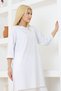Women's White Oversize Tunic T-Shirt – Half Sleeve, Round Neck, Relaxed Fit - 8
