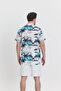 Men's Patterned Shirt - Short Sleeve Dubai Pattern Shirt - 4663 - 7