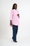 Plus Size Casual Striped Summer Shirt – Pink - 4