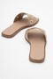 Women's Faux Leather Slippers 6322 Nude - 6
