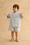 Patch Detail Shirt Set Blue - 2
