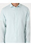 Water Green 100% Linen Regular Fit Long Sleeve Shirt 50303293-Vr115 - 6