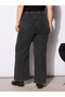 Plus Size Straight Fit Jeans with Front Seam Detail - 5