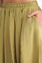 4612 Women's Side Pocket Pleated Loose Skirt Olive - 5