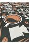 Coffee Coffee Patterned Fabric Throw Pillow Upholstery Fabric Digital Printing - 4