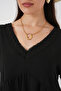 Women's V Neck Short Sleeve Dress 2567 - Black - 5