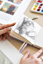 12X12 cm Hard Cover 80 Sheets 140 Gr. Sketch Book - Sketch Book - Lilac - 7