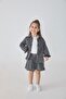 Black Denim Zippered Cotton Girl's Skirt - 3