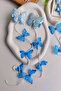 1 Pair Butterfly Pearl Knitted Buckle - 2