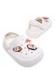Cream Jibbitz Slingback Clogs - 5