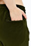 Women's Khaki Loose Fit Summer Jogger Sweatpants with Elastic Cuffs, Parachute Fabric Pants with Hidden Zipper Pockets - 8