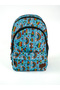 Unisex Black Patterned Backpack with Many Eyes