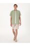 Beige Slim Fit 100% Linen Elastic Waist Lace up Woven Shorts 50301780-Vr011