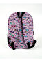 Unisex Black Patterned Backpack with Many Eyes - 3