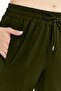 Women's Khaki Loose Fit Summer Jogger Sweatpants with Elastic Cuffs, Parachute Fabric Pants with Hidden Zipper Pockets - 7