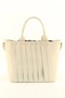Women's Beige Medium Size Strap Cross Hand Shoulder Bag - 2
