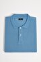 Men's Big Size 100% Cotton Plain Pique Short Sleeve Blue Polo Collar T-Shirt