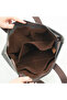 Design 05 Canvas - Leather Women's Smoked Shoulder Bag - 4