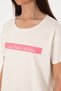 Women's Cream Crew Neck T-Shirt 50299669-Vr071 - 7