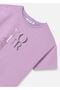Girl's Letter T-Shirt Lilac 6024 - 6