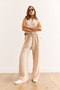 Women's Stone Bottom Top Linen Look Suit Tkm-19000395 - 6
