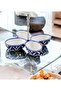 Corallo Snack Bowl Blue 4 Compartments 28X28X21 cm - 2