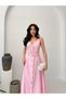 Buttoned Tencel Dress with Powder Strap Belt Detail - 3