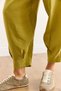 Women's Oil Green Top Shirt Bottom Baggy Trousers Modal Suit Tkm-19000399 - 6