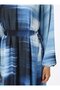 Gradient Patterned Chiffon Hijab Dress - Blue - Refka - 5
