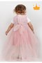 Minimony 6-24 Months Sleeveless Tulle Tailed Baby Girl Children's Festive Evening Dress Wedding Dress Dress Set 1030 - 4