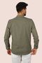 Khaki Linen Apaj Collar Relax Fit Men's Shirt - 6