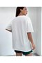 New Season Women's New York Printed White T-Shirt Oversize - Green Shorts Bottom Top Set - 3