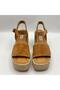 Exclusive Agatha Tan Suede Wedge Heel Sandals |   Summer Comfortable and Stylish Women's Sandals - 7