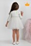 Minimony 6-24 Months Mine Pattern Jacketed Baby Girl Children's Festive Evening Dress Set 1013 - 2
