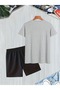 Men's 2 Piece Gym Time Printed Casual Sportswear Set, Round Neck Short Sleeve T-Shirt and - 5