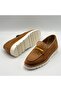 Malta Tan Suede Women's Loafer Shoes – Genuine Suede, Poly Sole - 5