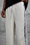 Cream Wide-Leg Patterned 3-Stripe Tracksuit - 3