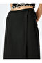 High rise tie detail midi skirt. - 5