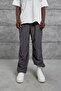 Men's Sweatpants Fabric with Pleated Legs Smoked Oversize Parachute Loose Fit - 6