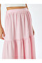 Layered high rise maxi viscose skirt. - 5