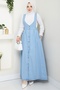 Ayzel Buttoned Denim Gilet 1533 - أزرق فاتح - 3