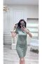 Women's Ottoman Fabric Casual Dress Straight Cut Short Sleeve Stylish Dress