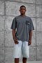 Men's T-Shirt Born to Stand Out Smoked Oversize Printed Crew Neck Thick Cotton Fabric - 3