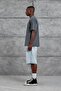 Men's T-Shirt Number Seven Washed Smoked Oversize Printed Crew Neck Thick Cotton Fabric - 3
