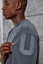 Men's T-Shirt Nza 02 Washed Smoked Oversize Printed Crew Neck Thick Cotton Fabric - 3