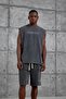 Men's T-Shirt Washed Los Angeles Athlete Smoked Oversize Crew Neck Thick Cotton Fabric - 3